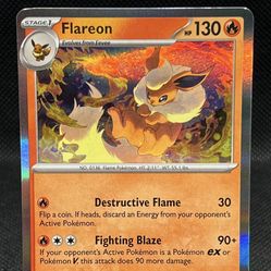 Pokémon TCG Flareon Holo Rare 136/165 