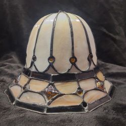 Vintage stained glass lamp shade.