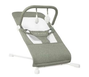 Baby Delight Highland Portable Bouncer Sage Tweed 3-Position New, Open Box