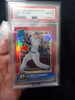 Corey Seager 2016 Optic Rated Rookie Red Prizm /99 PSA 10 Gem Mint 💎