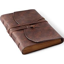Leather Journal Notebook - Genuine Leather Journals for Writing 260 Pages 5x7.1 Inches Vintage Journal For Man and Women Gifts For Man Artist,Travel J