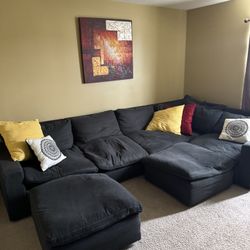 Navy Blue Sectional 