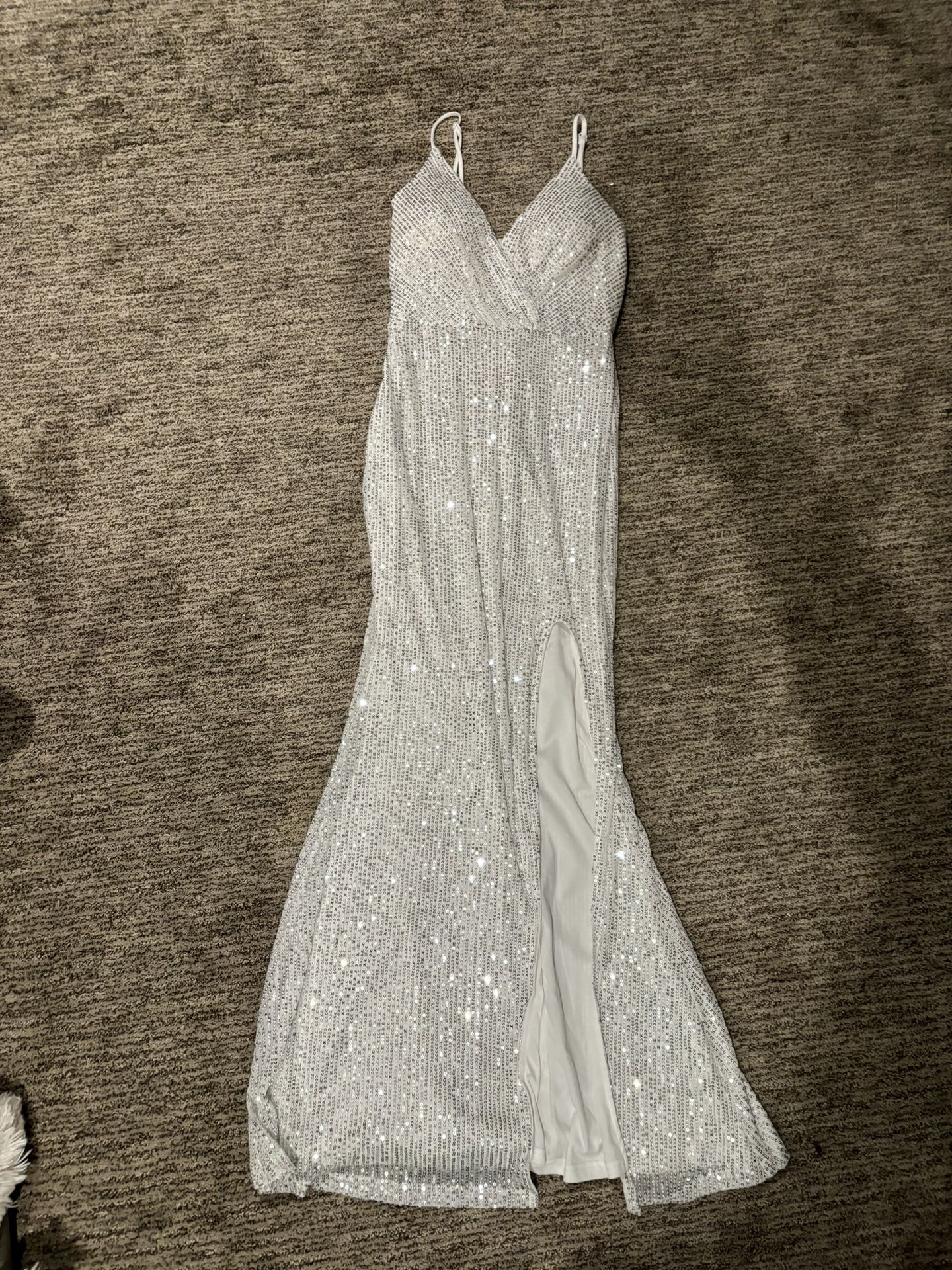 White Sequin Dress