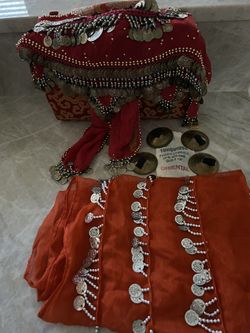Belly Dancing Hip Scarves and Cymbals