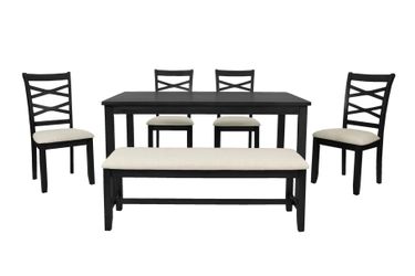 6 Piece Dining Set – Black Color