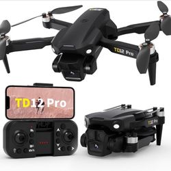 Drone with Camera 4K, Drones for Adults Level 3 Wind Resistance Optical Flow Positioning Brushless Motor 90° Electrically Adjustable Foldable 