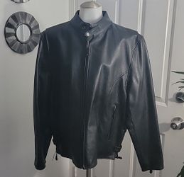 Black Leather Reversible Jacket 