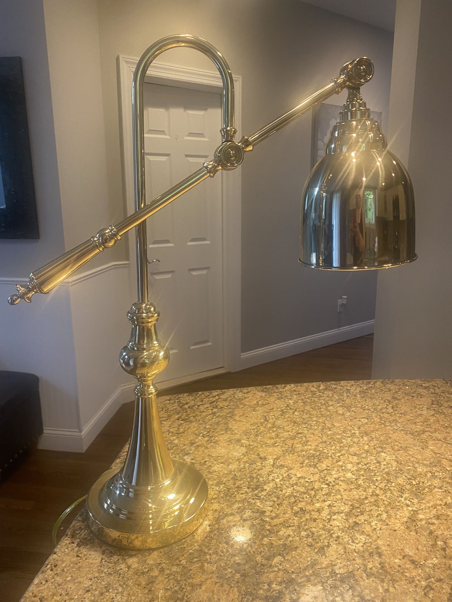 Brass Adjustable Pharmacy Desk Lamp