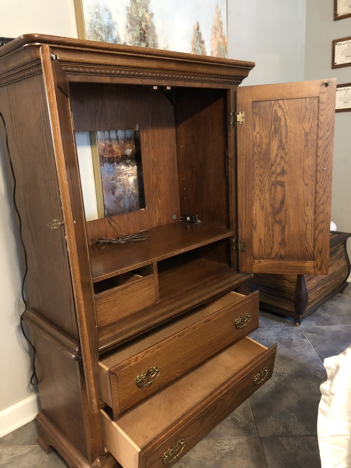 Chester TV Stand & 1 nightstand for sale!!!
