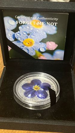2  oz Silver Forget-Me-Not Coin with Certificate of Authenticity