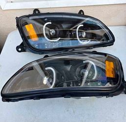 Kenworth T170 T270 T370 T300 T660 T700  LED DRL Projector Headlights Luces Focos Micas Faros Faroles Headlamps 08-19