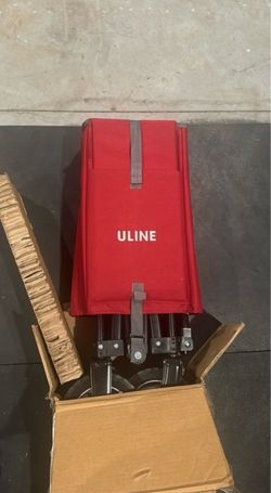 Uline foldable collapsible red wagon