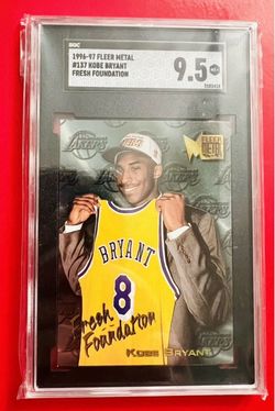 1996 Fleer Metal KOBE BRYANT Fresh Foundation Rookie RC #137 SGC 9.5 MINT +