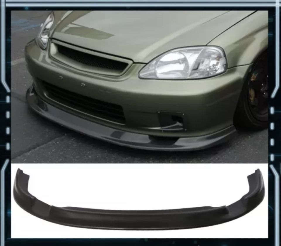 Fits JDM First Molding 99-00 Honda Civic EK Front Bumper Lip - PU