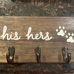 Handmade wooden keys/leash Holder