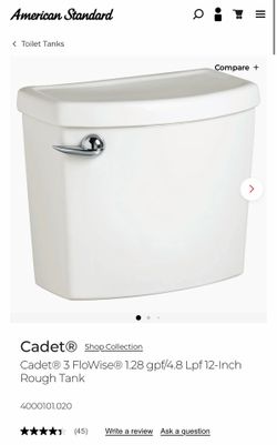 American Standart (contact info removed).020 Cadet 3 FloWise Water Tank