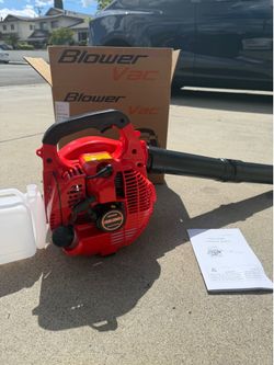 Handheld Gas Leaf Blower with Collection Bag 25.4cc 2-Cycle 2 in 1 Leaf Vacuum Gas Blower for Lawn Care, Yard Debris & Light Snow