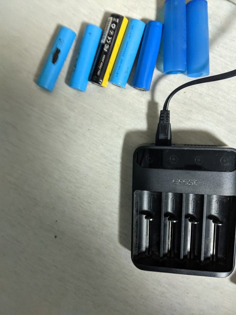 E Fest Multi Digital Smart Charger With 6 Good Batteries