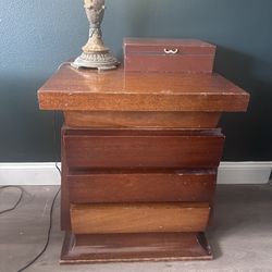 2 Solid Wood Vintage Nightstands Or End Tables 