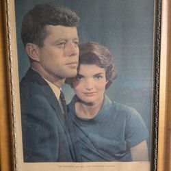 Jfk Vintage 1960s Framed Presidential