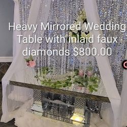Beautiful Mirrored Dining Table