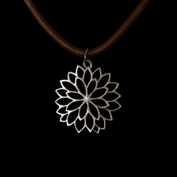 Chrysanthemum Sterling Silver Pendant