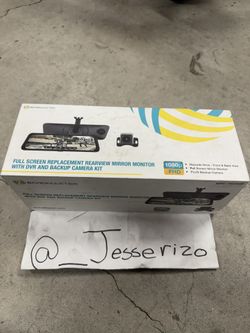 Full Screen Replacement Mirror Monitor With DVR & Backup Camera Kit 