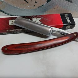 Wooden Color Handle Straight Razor 