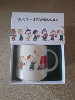 Snoopy peanuts + starbucks cup