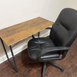 Desk With Leather Chair