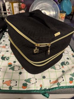 Large quilted Travel Jewelry Case 