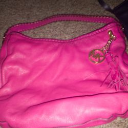 MK Pink Leather Handbag 