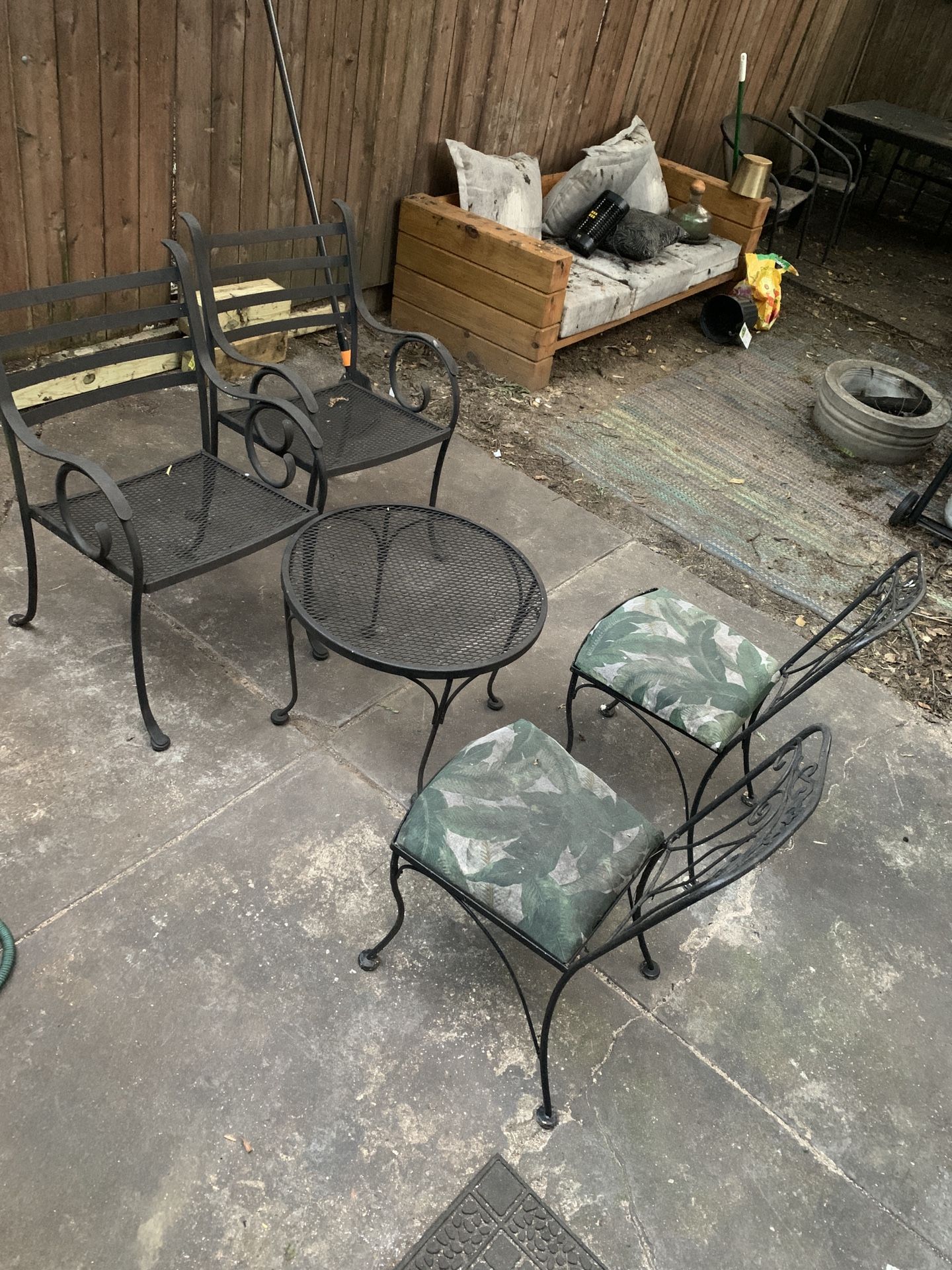 Five piece outdoor furniture set