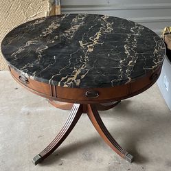 Antique Round Table From My Grandmothers Estate 