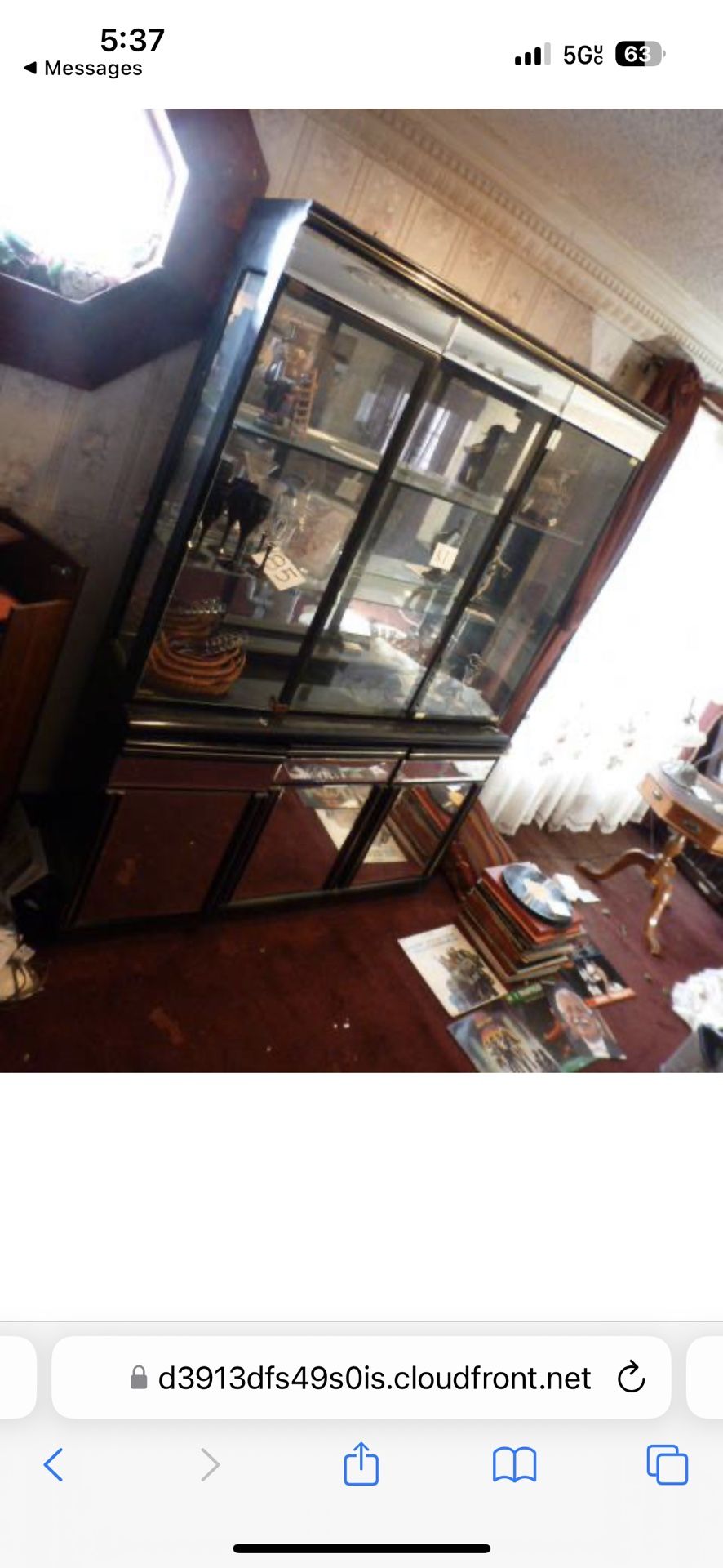 glass chrome hutch