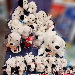 101 Dalmatian Plush (9), Disney Beanies  (10)++