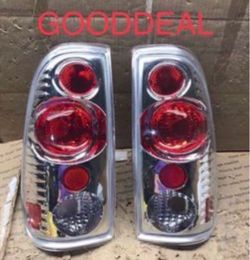#OT42 97-2003 Ford F150 97-2007 F250 / F350 Chrome Taillights Tail Light Pair Set Lamp