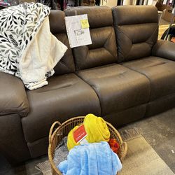 Electric Sofa Recliner New Brown 