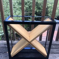 Metal And Wood Countertop Wine Bottle Rack/ Read Description 