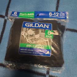 Gildan Men Socks 6 Pair New $10