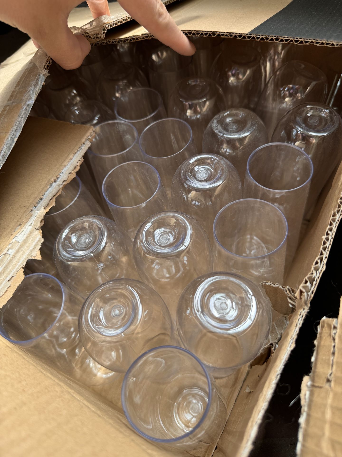 48 Ct Plastic Champagne Cups Clear For Party