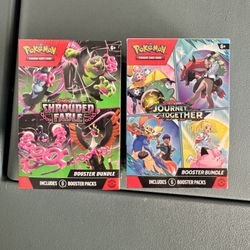 Pokémon Shrouded Fable and Journey Together Booster Bundles Sealed