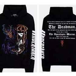 WWE X SP The Undertaker Deadman Hoodie Sweatshirt Mens M,L & XL Black New