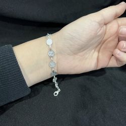 925 Sterling Silver Women Men St Benedict San Benito Link Protection Bracelet 7"