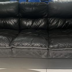 Black Leather Sofa