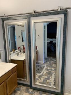 Barn Door With Mirror