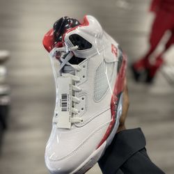 Retro 5 Fire Red Black 