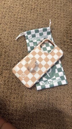 Loopy 14 Pro Max Tan Checkered case