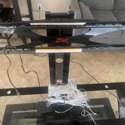 TV STAND WITH SURROUND SYSTEM 