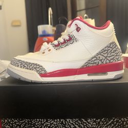 Jordan 3s Cardinal Reds 6.5Y GS